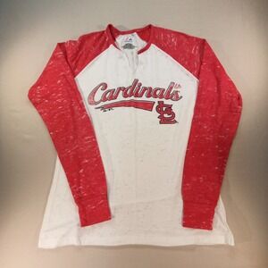 Majestic Women's St. Louis Cardinals Long Sleeve Raglan Shirt L